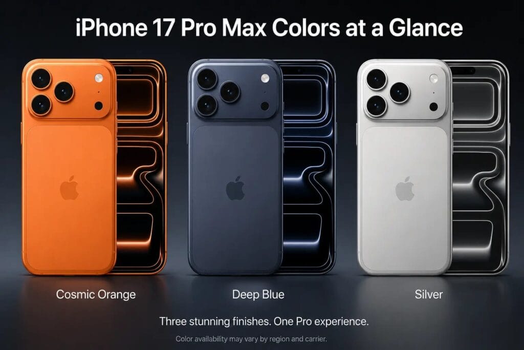 iphone 17 pro max color options